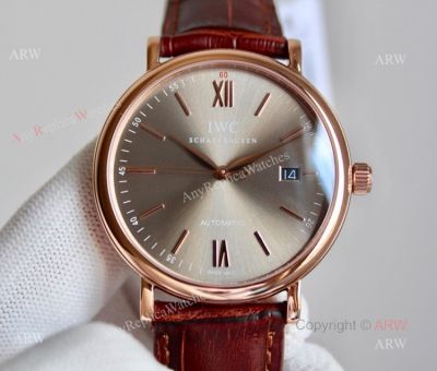 High Quality Replica Rose Gold IWC Portofino Automatic Watch For Men 